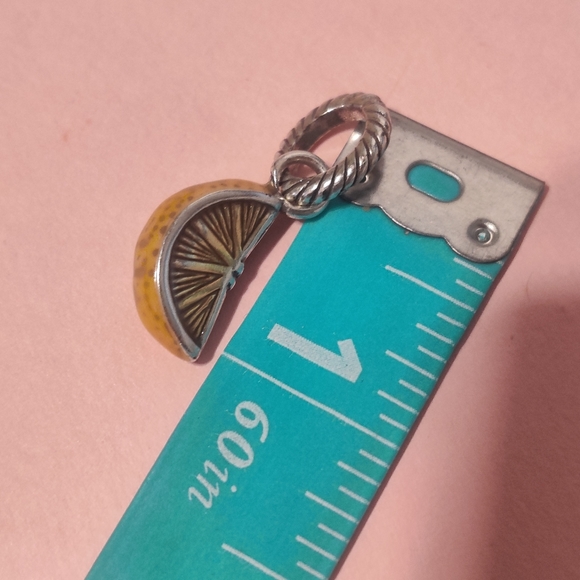 Brighton Silver Florida Orange Slice Dangle Bracelet Charm - Picture 4 of 4